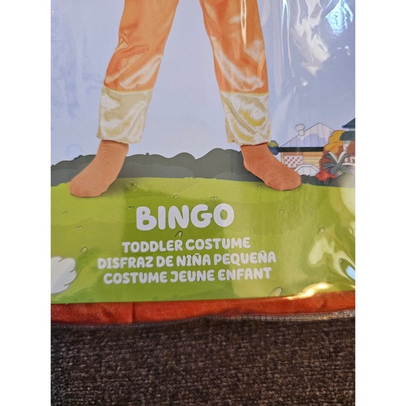 Bluey Bingo Toddler Costume Jumpsuit Headpiece Size M 3T 4T Halloween Dress Up - Picture 3 of 9